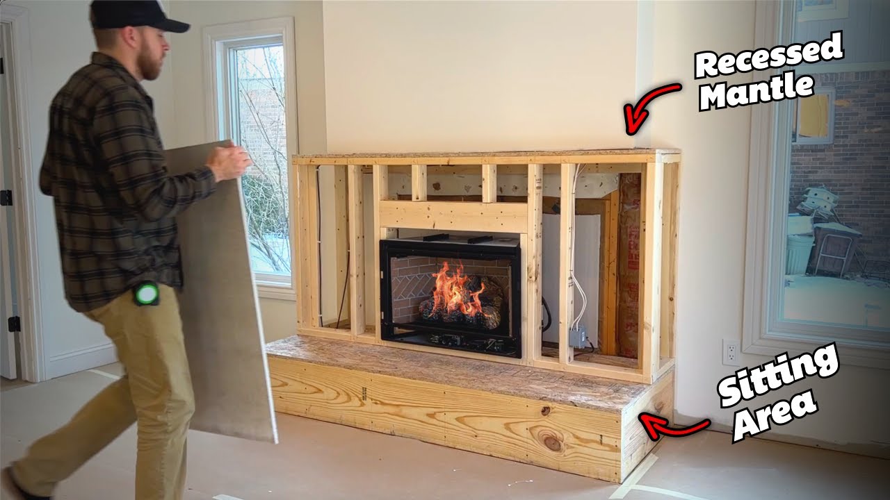 insulation behind the fireplace facing?