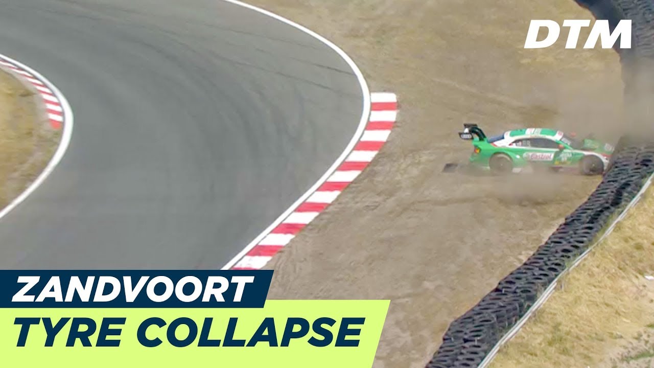 মোটর Collapsing tyre ends the race for Nico Müller - DTM Zandvoort 2018