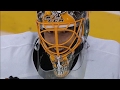 Fleury all smiles after making a big save on Ovechkin