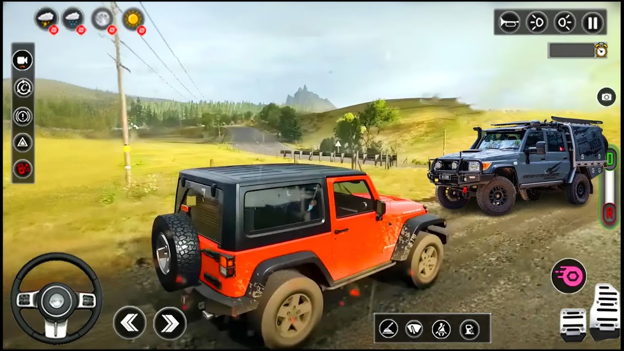 🚙 Extreme 4x4 Jeep Off-Road Driving on Mud & Hills! 😱🔥