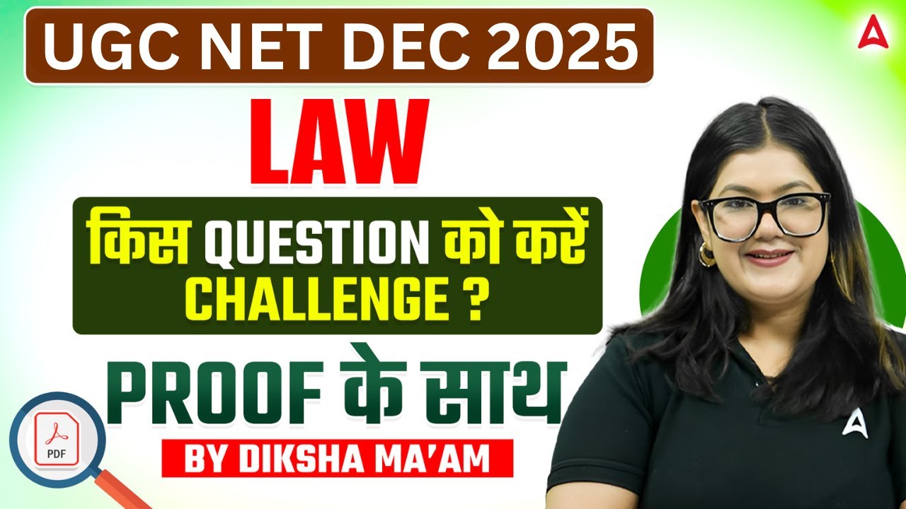 UGC NET Law Answer Key 2025 | UGC NET Law Answer Key 2026 Challenge By Diksha Mam