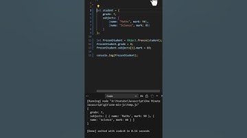 Javascript Freeze | JS Freeze | One Minute Javascript | 1 Min JS | Quick JS #shorts