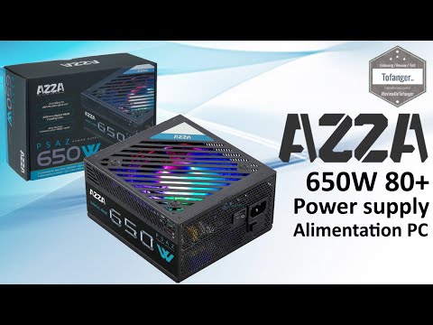 AZZA PSAZ 650W ARGB NEW - PC Power Supply 650W 80+ Bronze RGB - Unpacking And Start-up