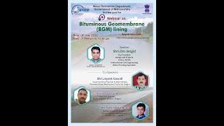 Webinar on Bituminous Geomembrane (BGM) Lining