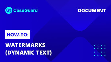 How to Apply Dynamic Watermarks in Documents | CaseGuard Studio