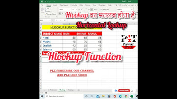 How To Use Hlookup Function In Excel 🔥🔥 #short #shorts  Hlookup Function kais lagaye #hlookup #excel