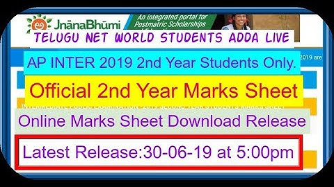 AP Inter 1st & 2nd Year Online Marks Sheet Released Official|How To Download Marks Sheet|Live|