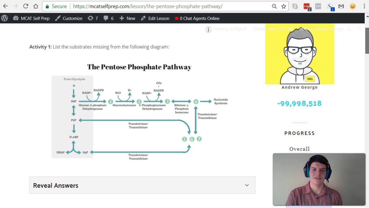 MCAT Question of the Day: The Pentose Phosphate Pathway - YouTube