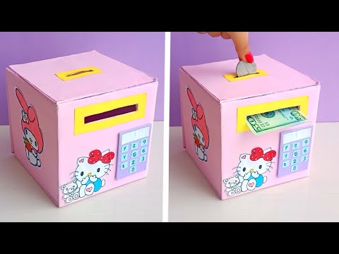 Kawaii Money Bank | Cute Money Bank From Cardboard / how to make money saving box /paper money bank