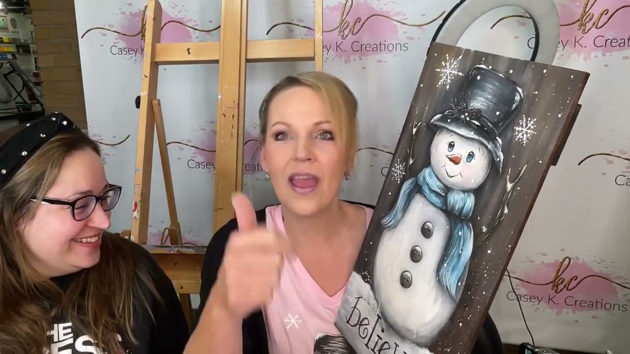 Learn to paint our Believe in the Magic Snowman painting! Here is day 1 of our live tutorial! 