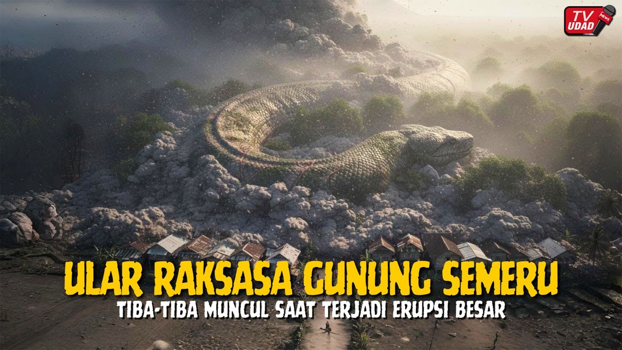 WARGA HISTERIS‼️ Detik-Detik Kemunculan Ular Raksasa Saat Gunung Semeru Meletus, Bikin Gempar...