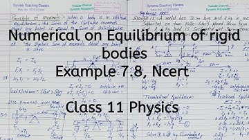 Example 6.8 | Ncert | Page no 162 | Chapter 6 | System of Particles and Rotational Motion | Class 11