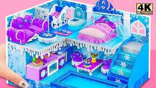Make Miniature Frozen Magic House With Princess Bedroom for Elsa - DIY Miniature Cardboard House