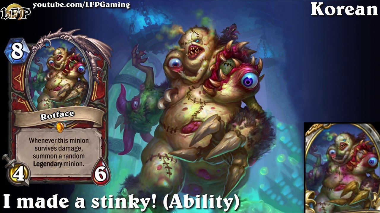 Rotface Room Hearthstone: Rotface card sounds in 14 languages -Knights of the Frozen ...