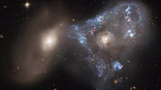 Close-up: Interacting Galaxies NGC 2445 & NGC 2444 in Lynx | Hubble Close-up: Interacting Galaxies NGC 2445 & NGC 2444 in Lynx | Hubble