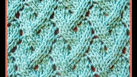 How To Knit Lace - Loose Lattice Lace Part 3 (row 3)