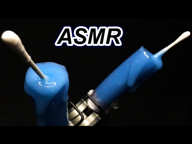【ASMR】スライム綿棒耳かき音で鼓膜を強刺激　高音圧　Slime Ear Cleaning　슬라임 귀 청소