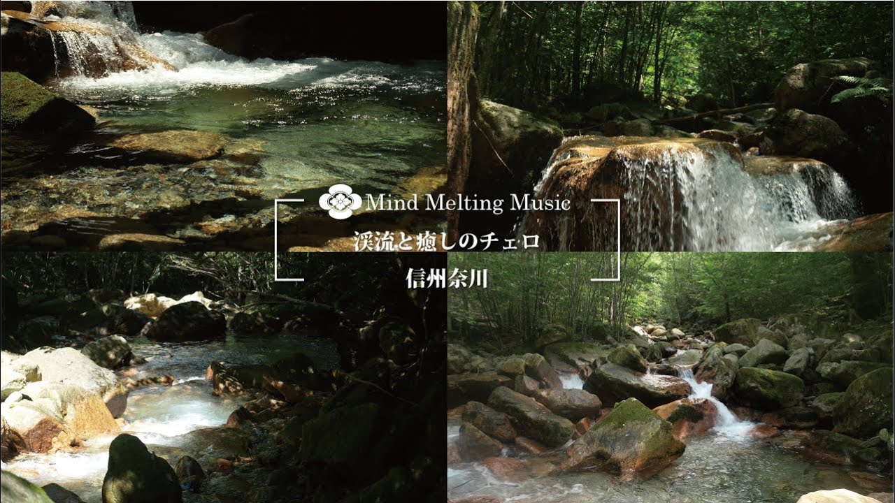 森の水と優しいチェロ 信州奈川（自然映像とBGM/心身浄化・癒し/作業用BGM）sound of Healing Cello