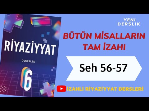 6ci sinif Riyaziyyat seh 56-57 Ədədin verilmiş ədədlərlə düz mütənasib hissələrə bölünməsi(tam izah)