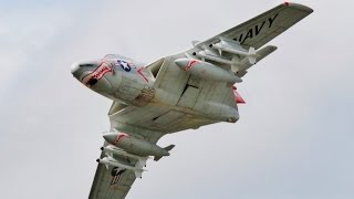 RC 1/5 SCALE SKYMASTER GRUMMAN F9F COUGAR - TOBY AT LMA RAF COSFORD MODEL AIRSHOW - 2015