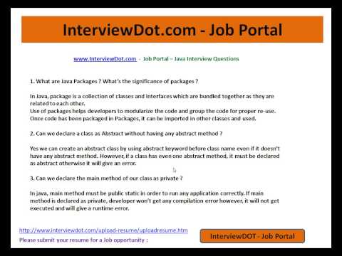 Java Interview Question and Answers java package absctract method  abstract class