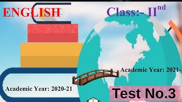 Std.2nd || Bridge Course  English Test No.3 || Urdu / Hindi  || Guidance Video