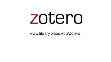 Zotero Basics Workshop