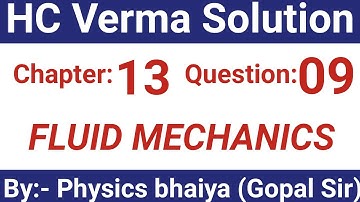 H.C. Verma Solutions - Fluid Mechanics - Chapter 13, Question 9