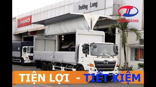 [HINO TRƯỜNG LONG] - CHI TIẾT THÙNG CÁNH DƠI 3 CHÂN FL TẢI 15 TẤN