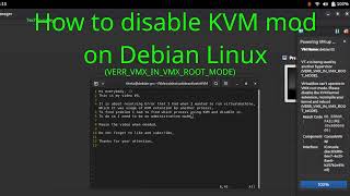 How To Disable Modules Using Kvmto Let Virtual Machine Start