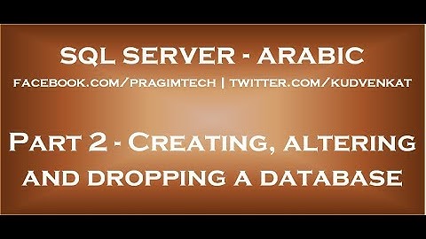 Creating, altering and dropping a database in arabic