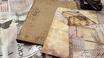Tim Holtz Altered File Folder - Starting Off - Getting The Bases Ready - Part 1