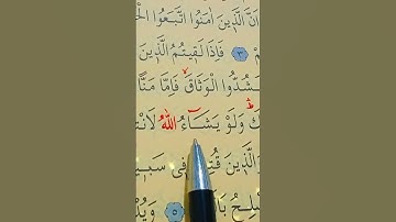 سورة محمد الأية 4 إلى 6 بصوت سعد الغامدي
