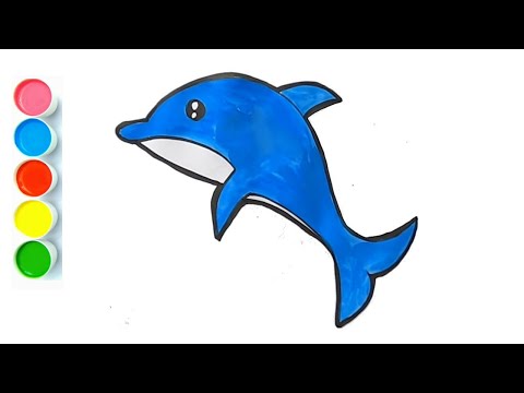 Video Vẽ cá Heo | Hướng dẫn cách vẽ CON CÁ HEO - Tô màu con... - youtube