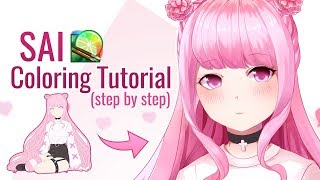 Paint Tool SAI Coloring Tutorial (+Speedpaint Breakdown) Paint Tool SAI Coloring Tutorial (+Speedpaint Breakdown)