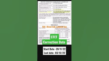 CTET EXAM ll Edit- Notification ll #ctet #tet #exam #centralgovt. #govt.job @indianvecancy #short