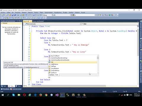 FUNCION SELECT CASE EN VISUAL BASIC 2010