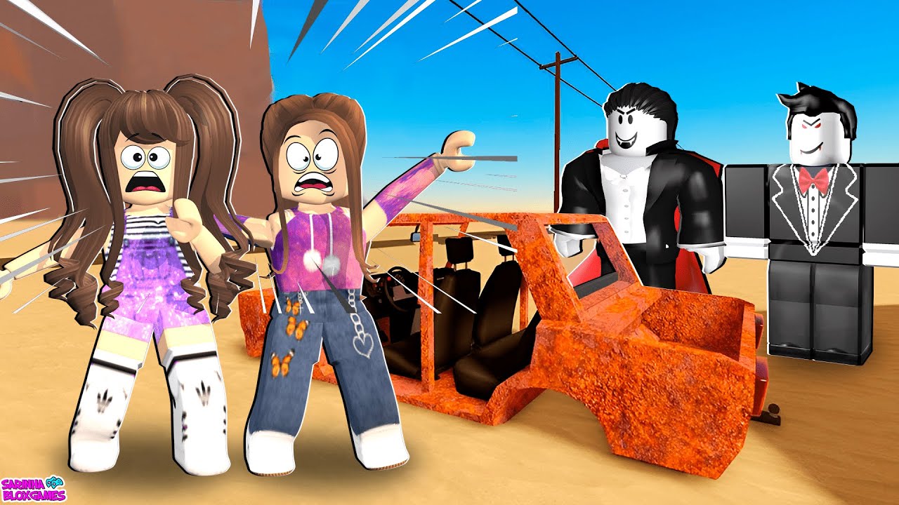 UMA LONGA VIAGEM A PÉ, O CARRO QUEBROU E NOS DEMOS MAL!!  Roblox - a dusty trip