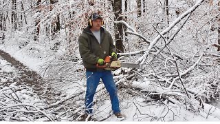 #10 CHAINSAWS IN THE SNOW - Winter Comes to Ouch Mountain!