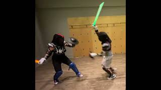 Mando Buckler!   #shorts #lightfencing #lightsaber