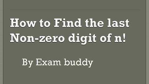 How to find the last non-zero digit of n!  (n factorial) #CAT #GMAT #GRE #XAT