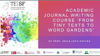 Academic Writing Course: Tiny Texts to Word Gardens (Session 3)