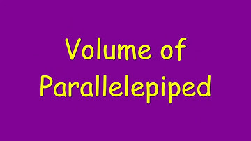 Volume of the parallelepiped with adjacent edges || Ghulam Ullah Hunjra ||
