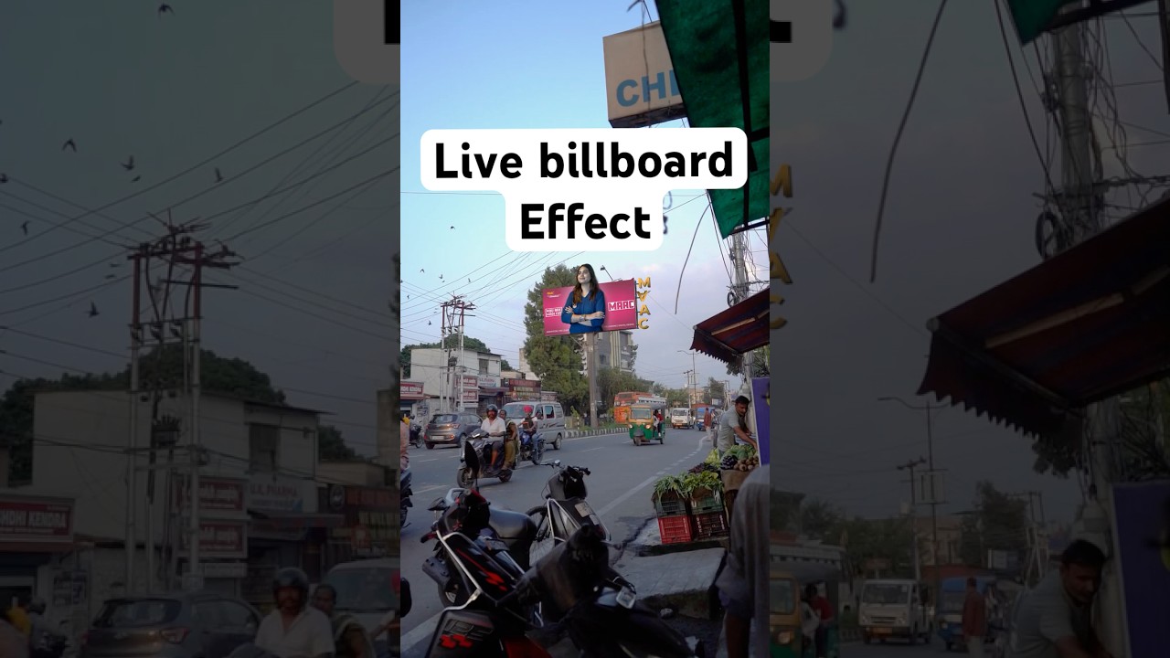 "When the billboard comes to life 😱🔥maac -8285624922 #vfx #aftereffects #premierepro #vfxanimation