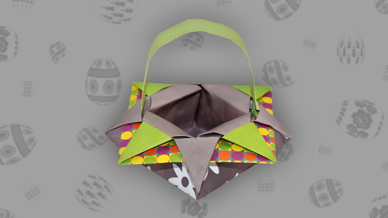 Origami Korb Osterkorb Basket Faltanleitung Live Erklärt