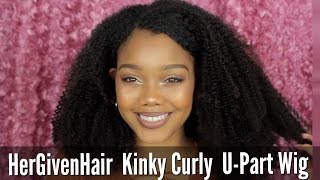 How to Install \& Blend HerGivenHair Coily U Part Wig