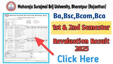 Msbu 1st & 2nd Semester Reval Result 2025 | BrijUniversity Ba Bsc Bcom Reval Result 2025#revaluation