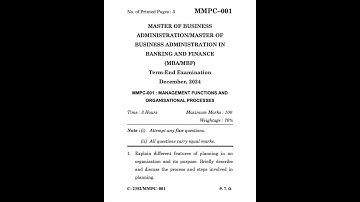 MMPC-001 Dec 2024 | IGNOU Previous Year Question Paper