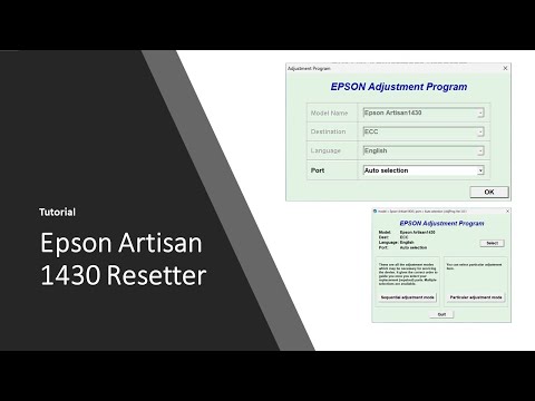 video How to Reset Epson Artisan 1430 With Resetter Adjustment Program