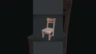 🪑 Decayed Wooden Chair 6 - Low Poly PBR 3D Model